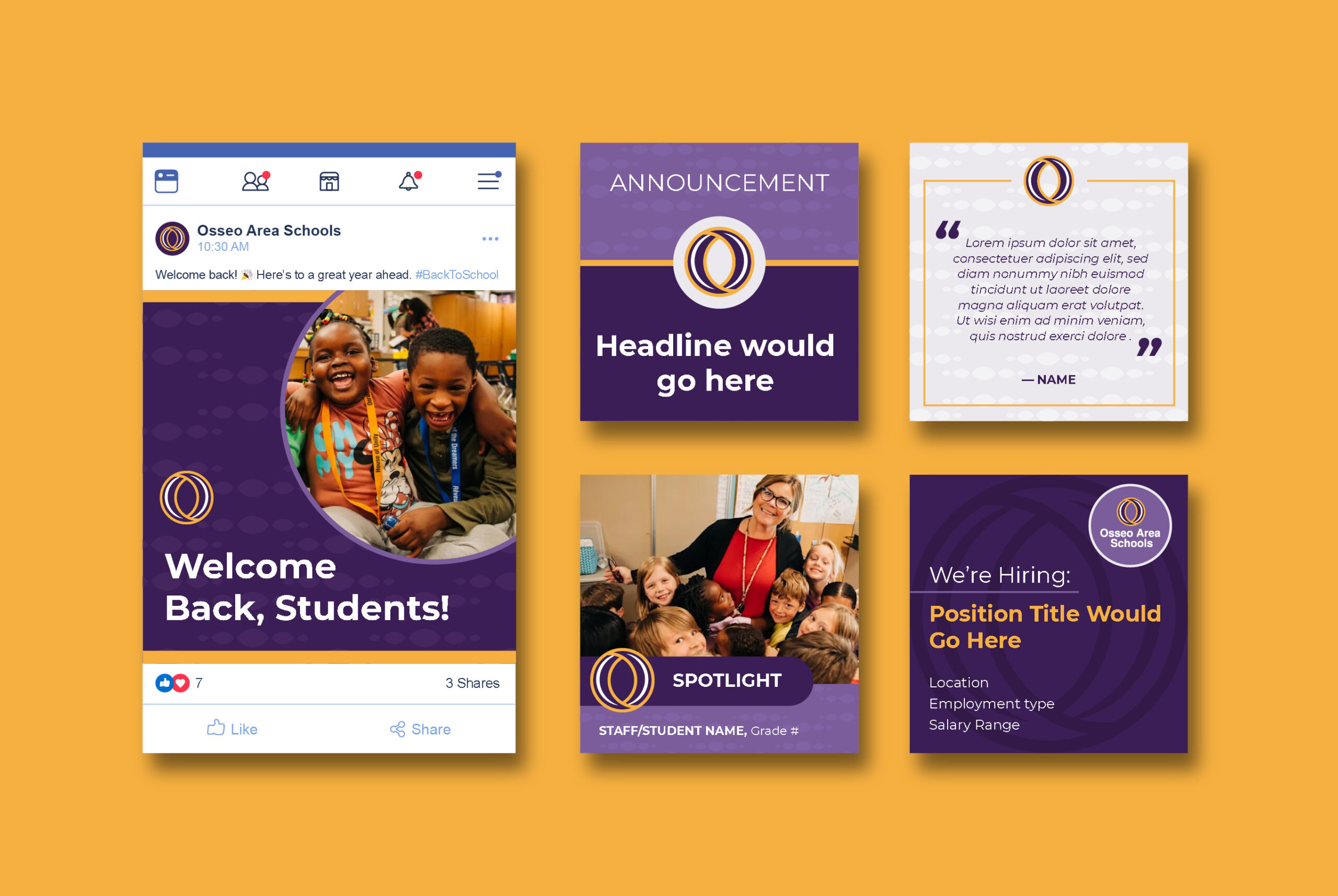 Osseo social media mockups