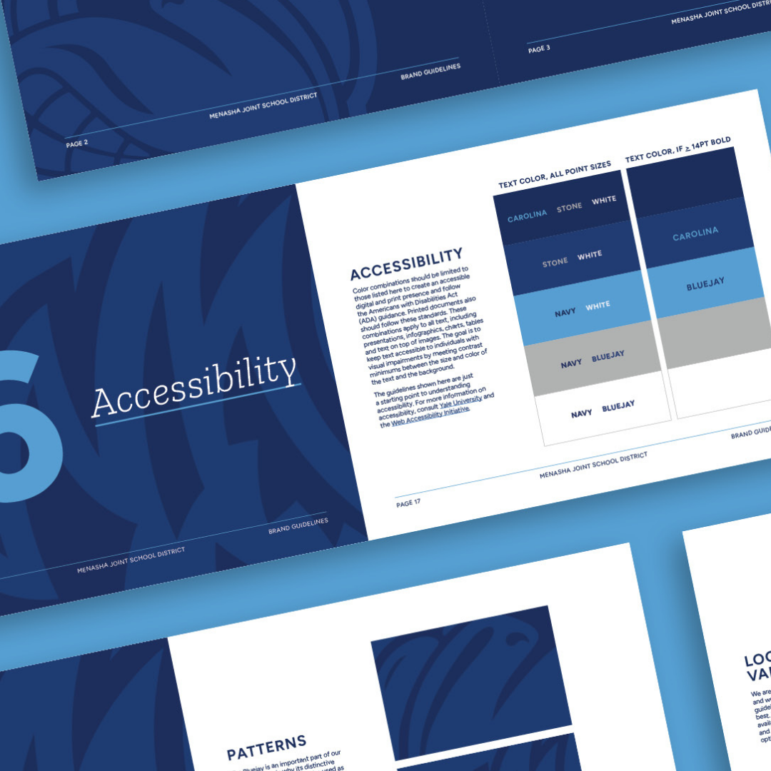 Accessibility Example (1) Accessibility Example of Text on Brand Colors