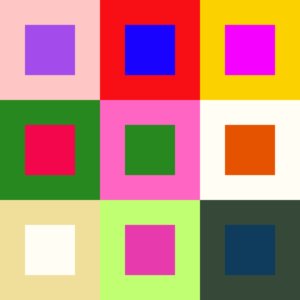 Decorate squares showing color contrast