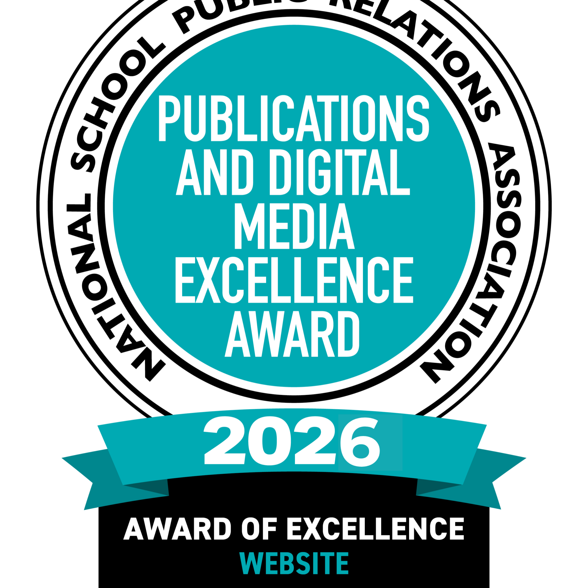 badge-73331 National School Public Relations Association Publications and Digital Media Excellence Award 2026 Badge