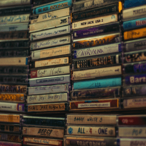 Image of cassette tapes from the 1980s