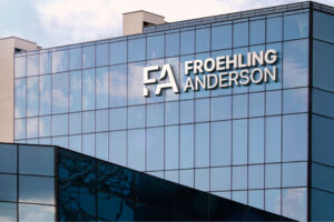 Froehling Anderson new building with logo on outside